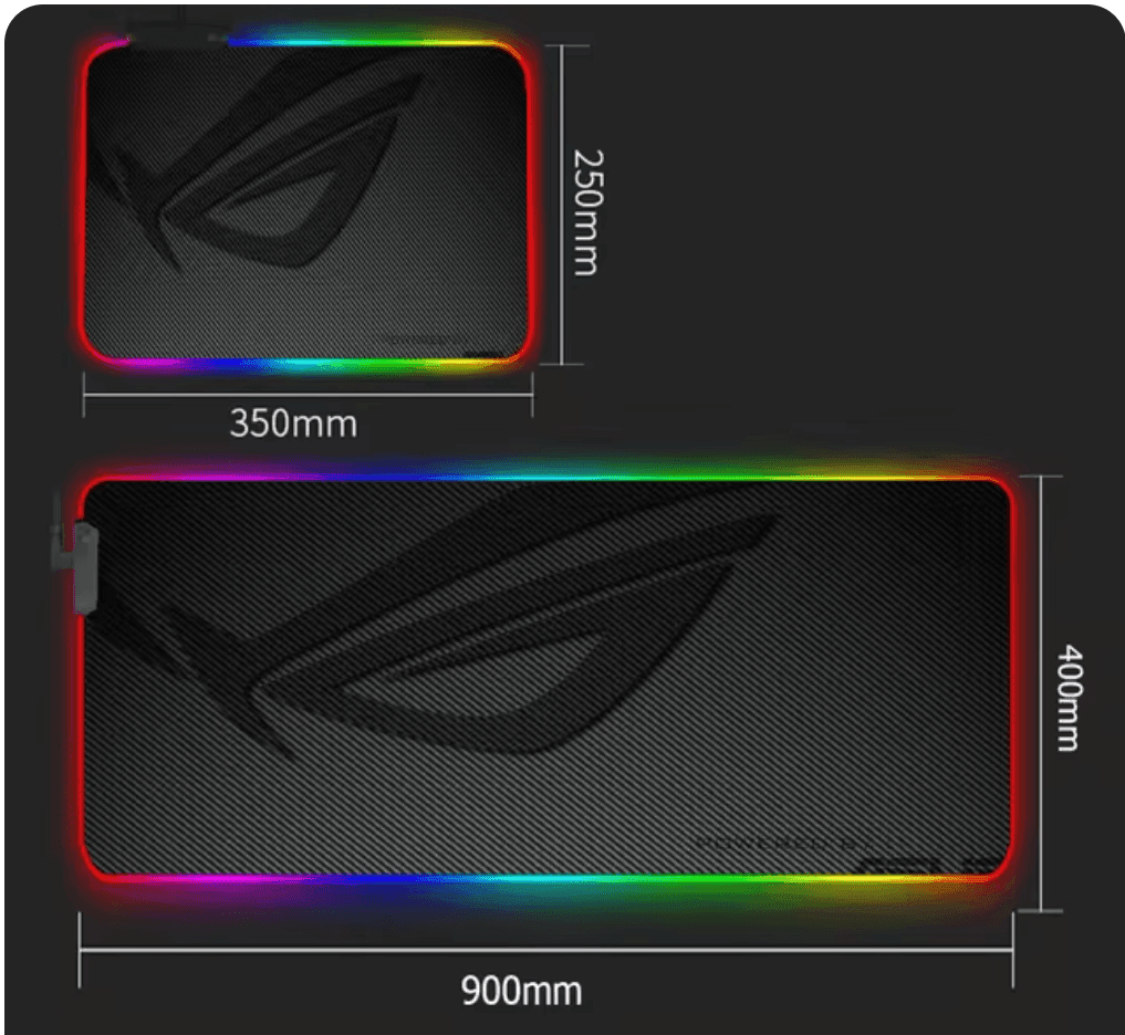 ROG Mouse Pad Rgb3, 400x900x4mm Mousepad Gamer Keyboard Mat LED Computer Mousepad Keyboards Accessories Gaming Desk Mat Mouse Carpet XXL - موس باد ROG Mouse Pad Rgb3, 400x900x4mm Mousepad Gamer Keyboard Mat LED Computer Mousepad Keyboards Accessories Gaming Desk Mat Mouse Carpet XXL - موس باد
