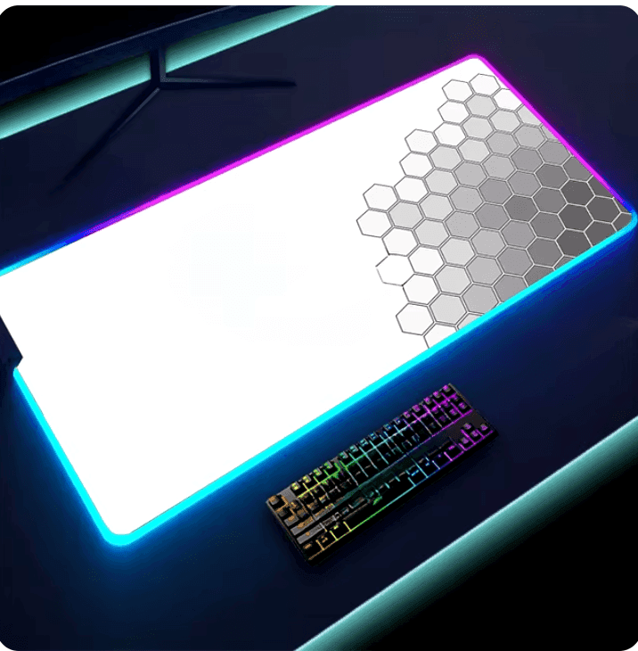 Geometry Large RGB Gamer Mousepad Size : 400x900x3mm Mouse Mat Gaming Mousepads LED Keyboard Mats Luminous Desk Pads Mouse Pad For PC - موس باد Geometry Large RGB Gamer Mousepad Size : 400x900x3mm Mouse Mat Gaming Mousepads LED Keyboard Mats Luminous Desk Pads Mouse Pad For PC - موس باد