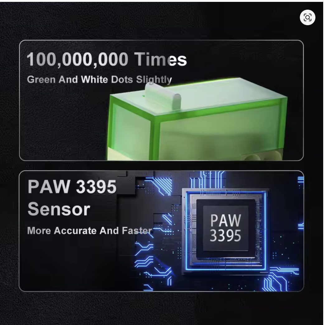 AJAZZ AJ179 APEX With Screen 8K Wireless Gaming Mouse with RGB Magnetic Screen Charging Dock 26000DPI - Black - ماوس ممتاز مع شاشه