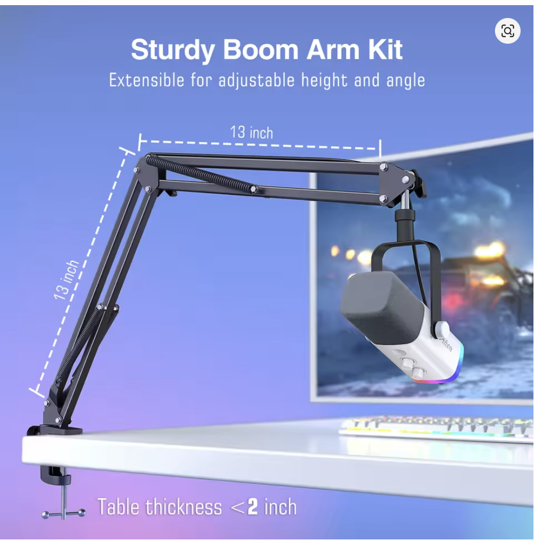 FIFINE KS5 Gaming Audio Set Microphone/Mixer/Headset for Streaming Podcasting, Podcast Set for Youtube/OBS/Tiktok/X/VK - AM8/H9/SC3 -  مكسر صوت - مكرفون - كيبل