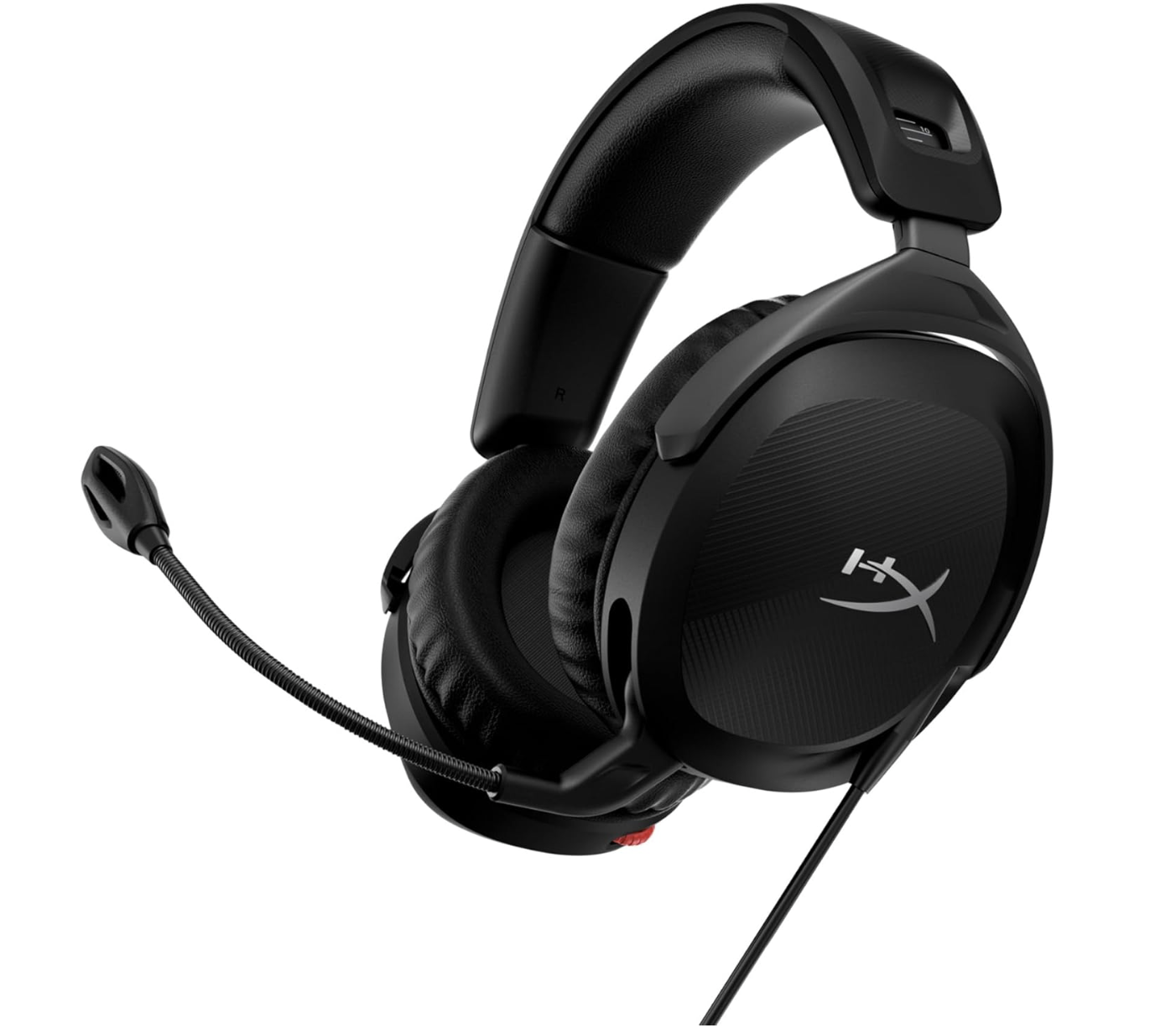 HyperX Cloud Stinger 2 – Gaming Headset, DTS Headphone:X Spatial Audio, Lightweight Over-Ear Headset with mic, Swivel-to-Mute Function, 50mm Drivers, PC Compatible, Black - سماعه قيمنق