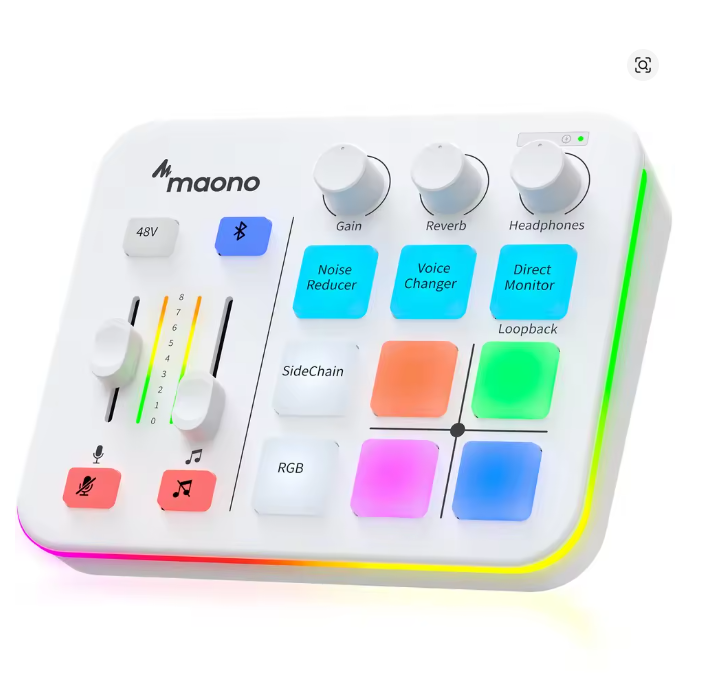 Maonocaster G1 NEO Audio Mixer For Game Streamer White - مكسر للصوت