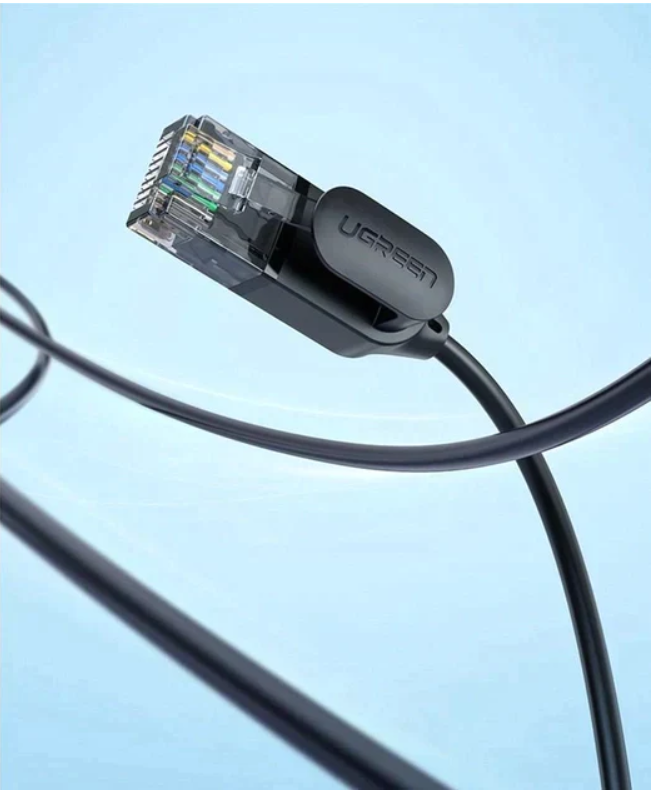 UGREEN CAT 6A Pure Copper Ethernet  Cable OD2.8 10m (Black)-كيبل انترنت