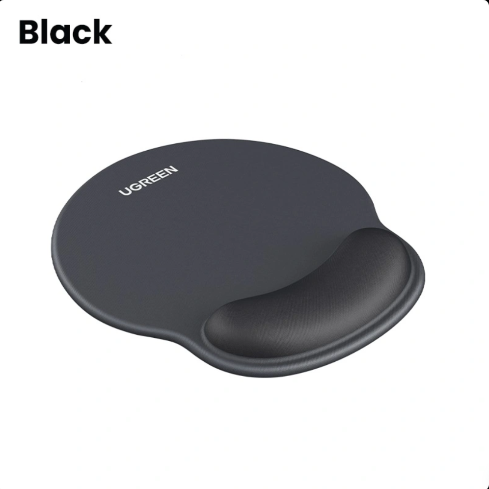 UGREEN Ergonomic Mouse Pad with Wrist Rest | Skin-friendly Fabric | PU Material | Anti-slip Design | Ergonomic Design | Curved Edges | More than Durablet - حصيرة ماوس
