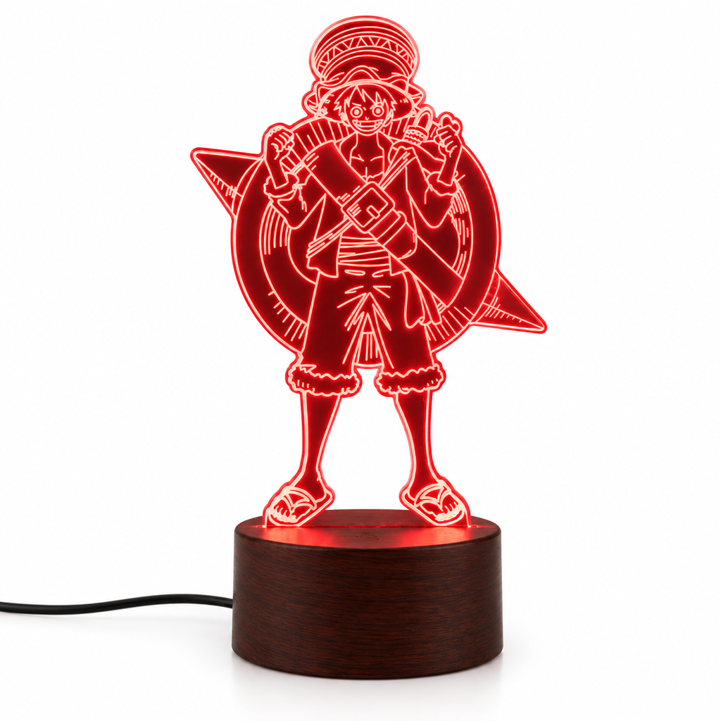 One Piece Figure 3D RGB Night Light luffy new outfit Figure Toys Table Lamp - مجسم انمي ثلاثي الابعاد