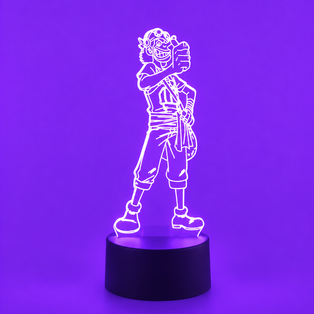One Piece Figure 3D RGB Night Light Usopp Figure Toys Table Lamp - مجسم انمي ثلاثي الابعاد