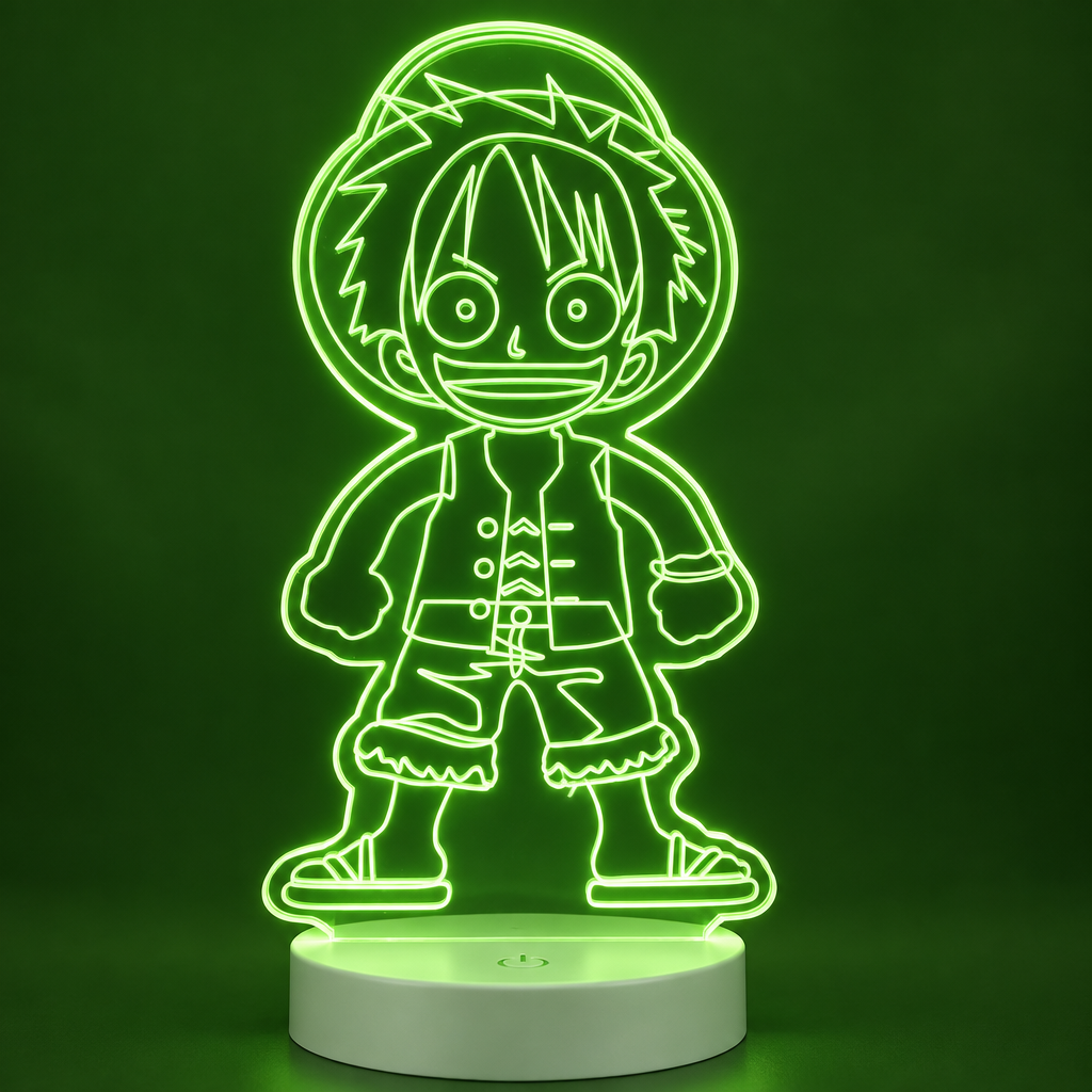 One Piece Figure 3D RGB Night Light Luffy Figure Toys Table Lamp - مجسم انمي ثلاثي الابعاد