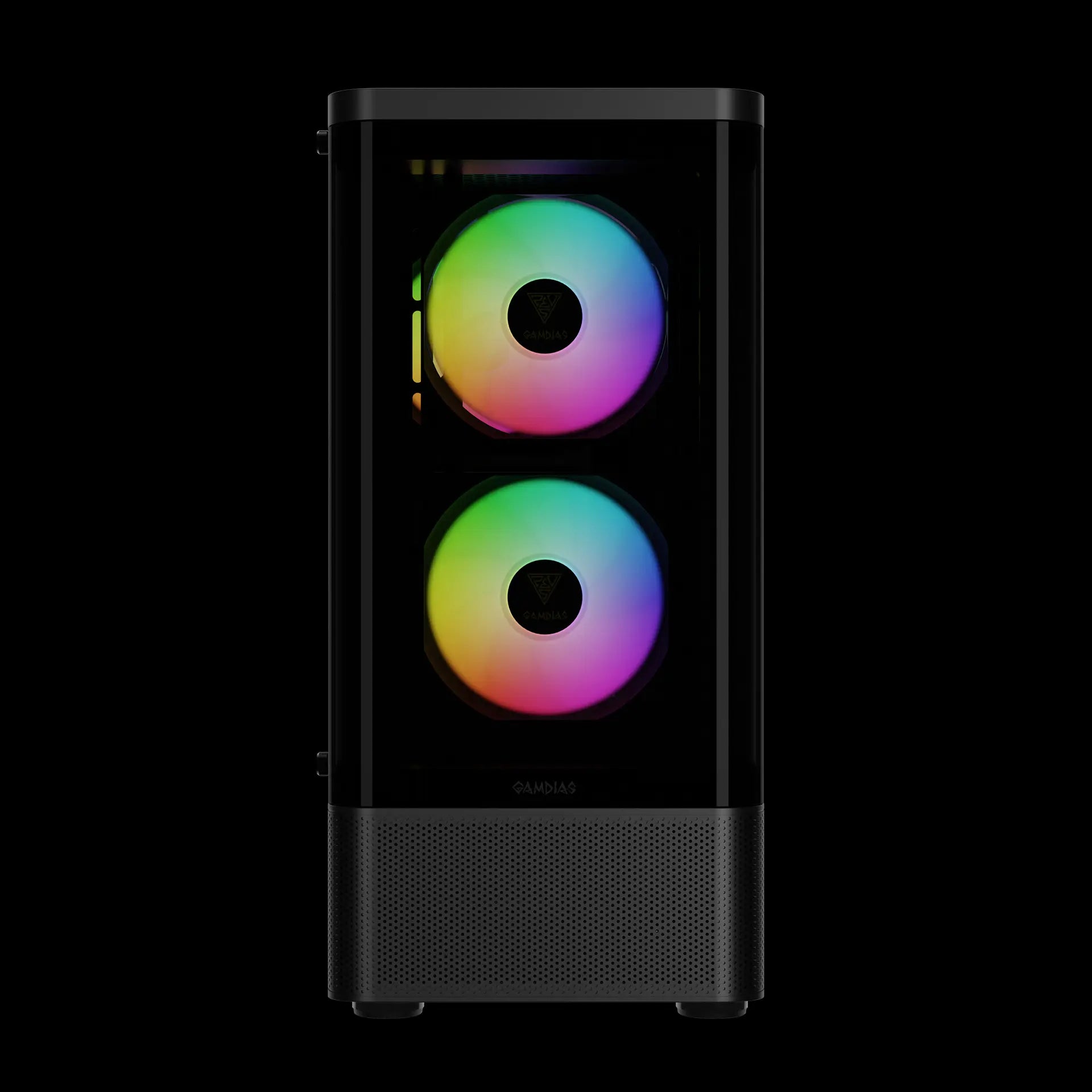 GAMDIAS TALOS E3 CG Mid-Tower Tempered Glass Gaming Black Case – كيس