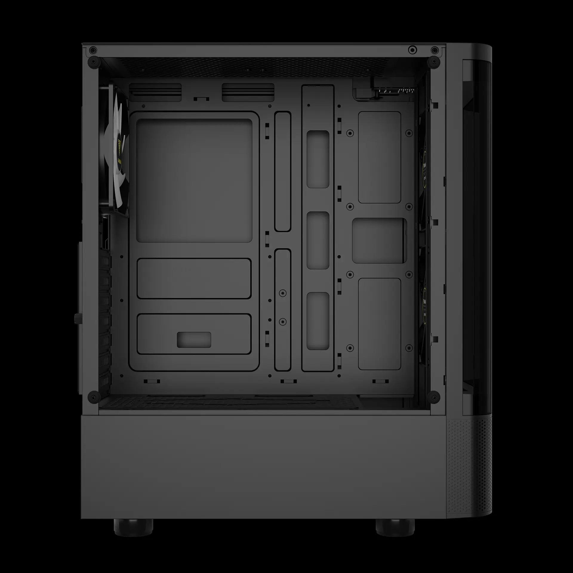 GAMDIAS TALOS E3 CG Mid-Tower Tempered Glass Gaming Black Case – كيس