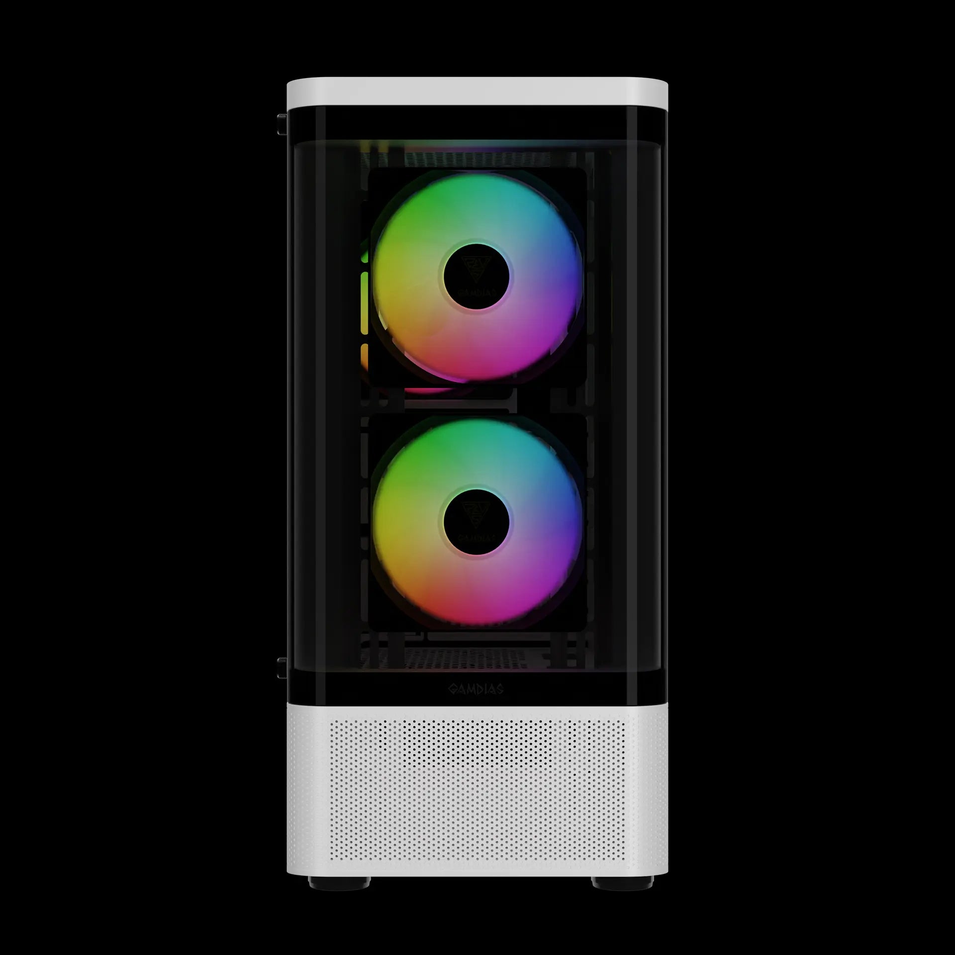 GAMDIAS TALOS E3 CG Mid-Tower Tempered Glass Gaming White Case - كيس