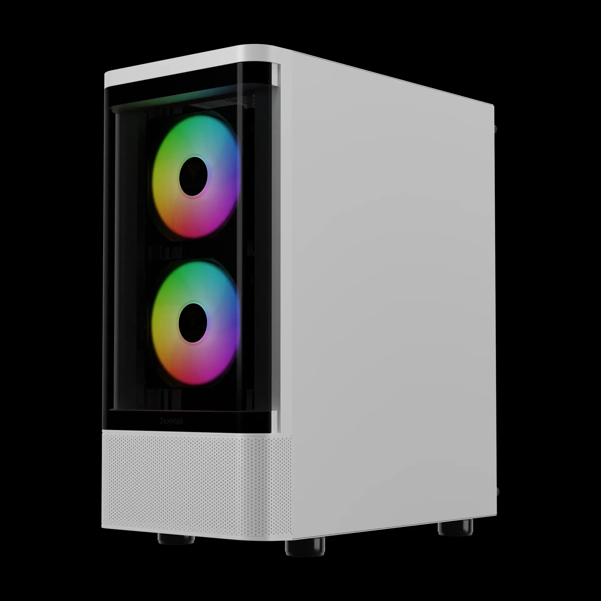 GAMDIAS TALOS E3 CG Mid-Tower Tempered Glass Gaming White Case - كيس