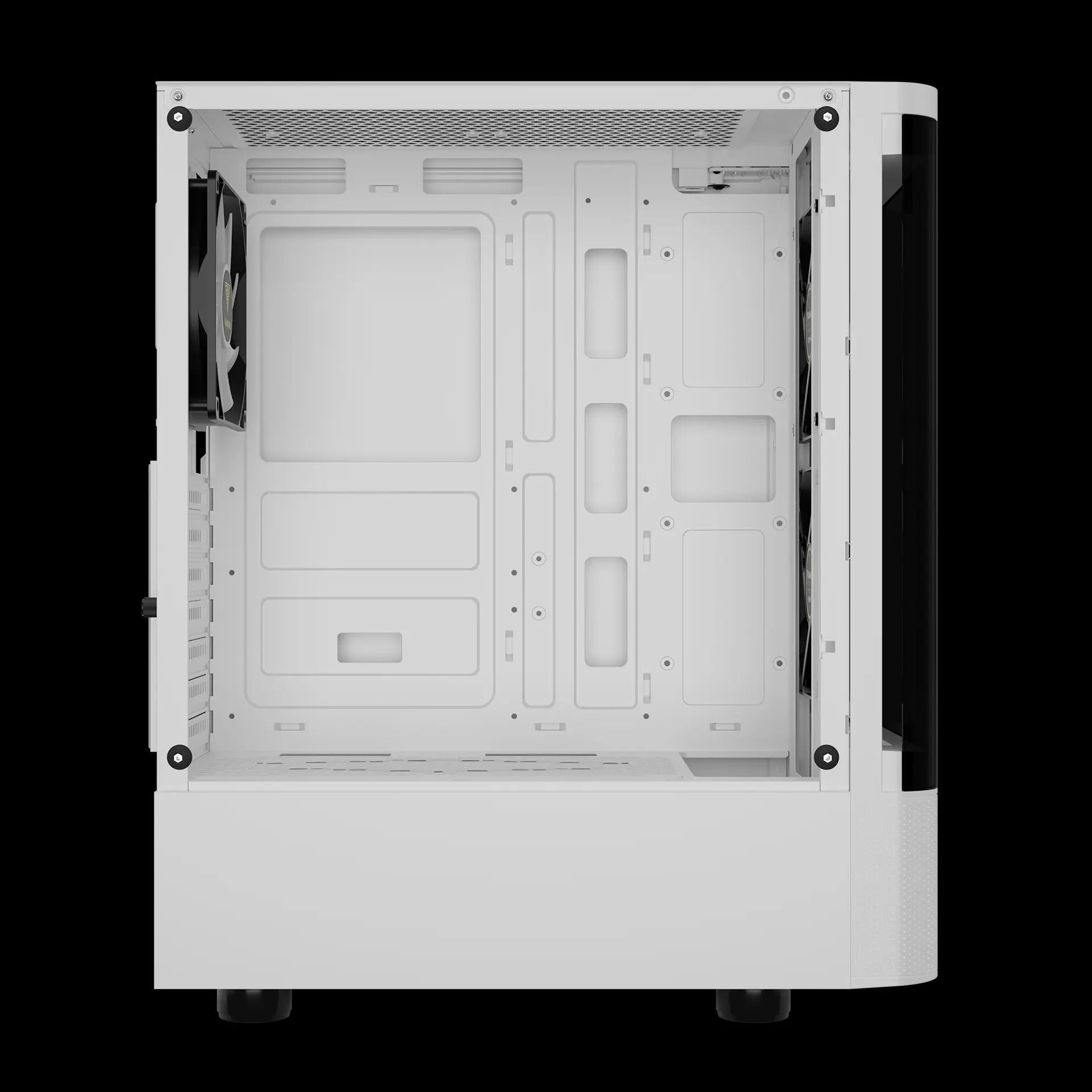 GAMDIAS TALOS E3 CG Mid-Tower Tempered Glass Gaming White Case - كيس