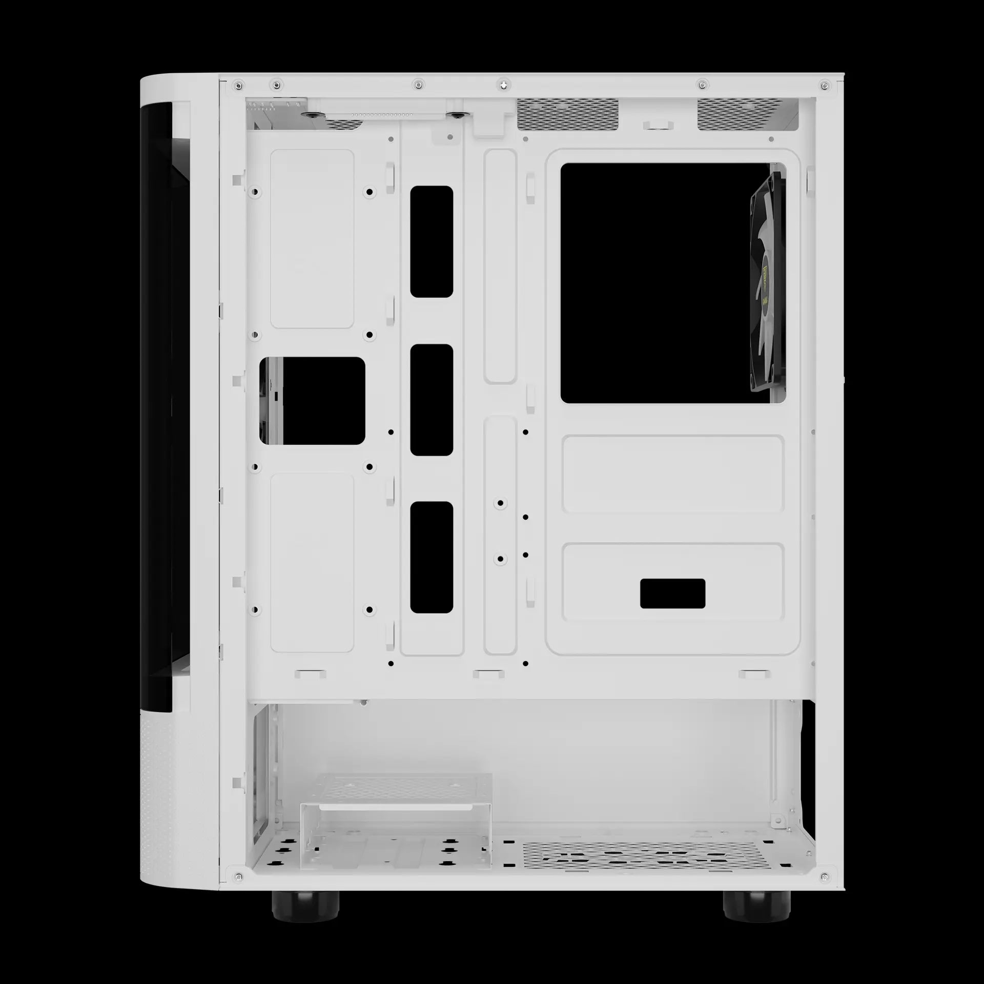 GAMDIAS TALOS E3 CG Mid-Tower Tempered Glass Gaming White Case - كيس