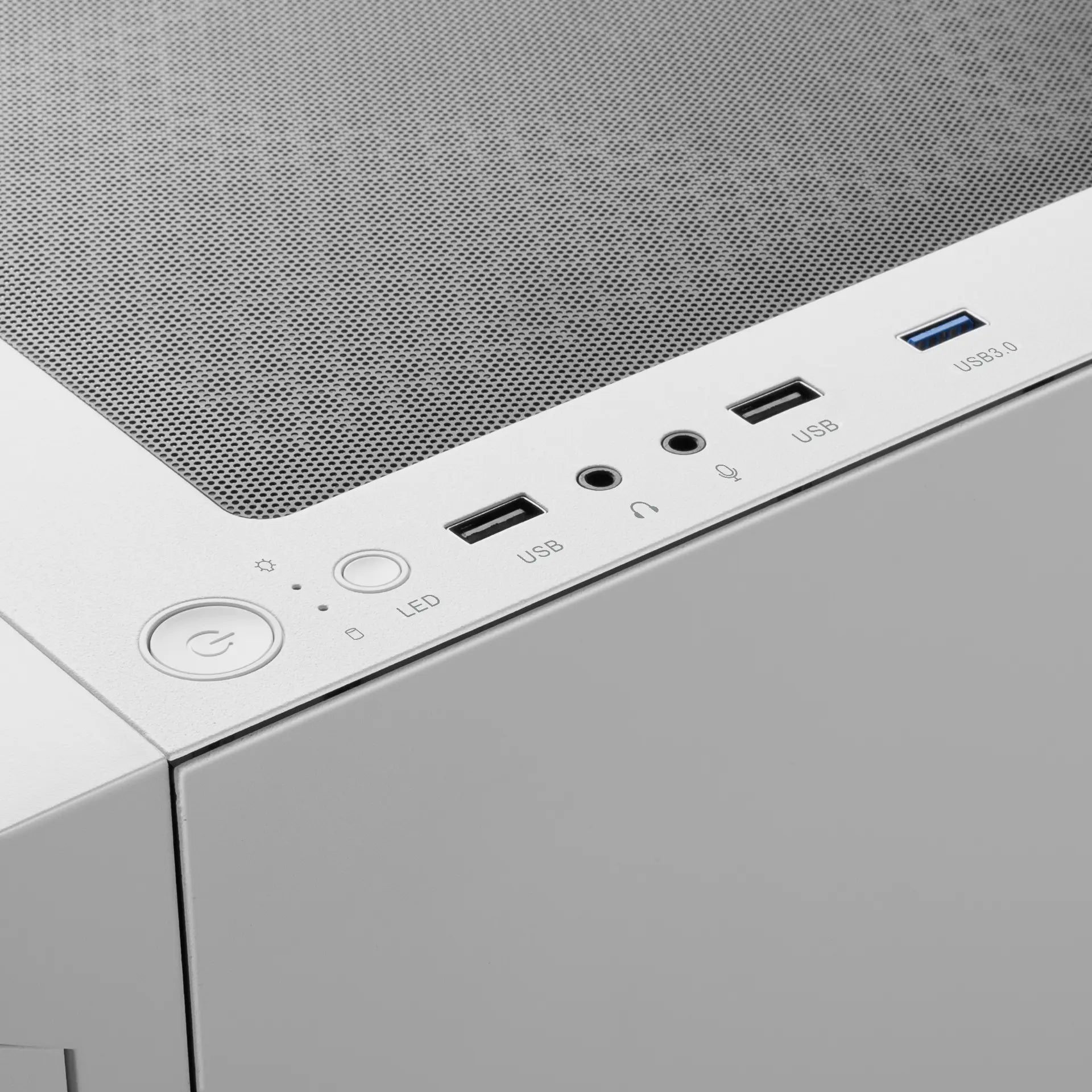 GAMDIAS Talos E3 Mesh Mid-Tower Tempered Glass ATX Gaming Case – White - كيس