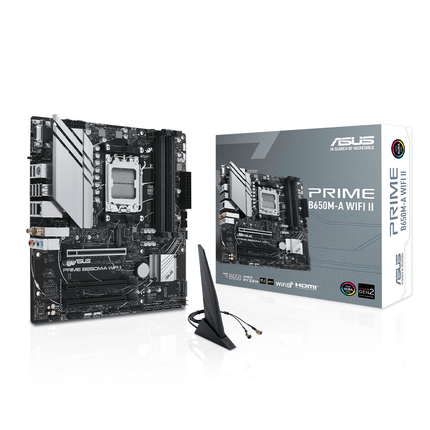 اللوحة الأم ASUS PRIME B650M-A WIFI II AMD DDR5 B650 Micro-ATX - اللوحة الأم 