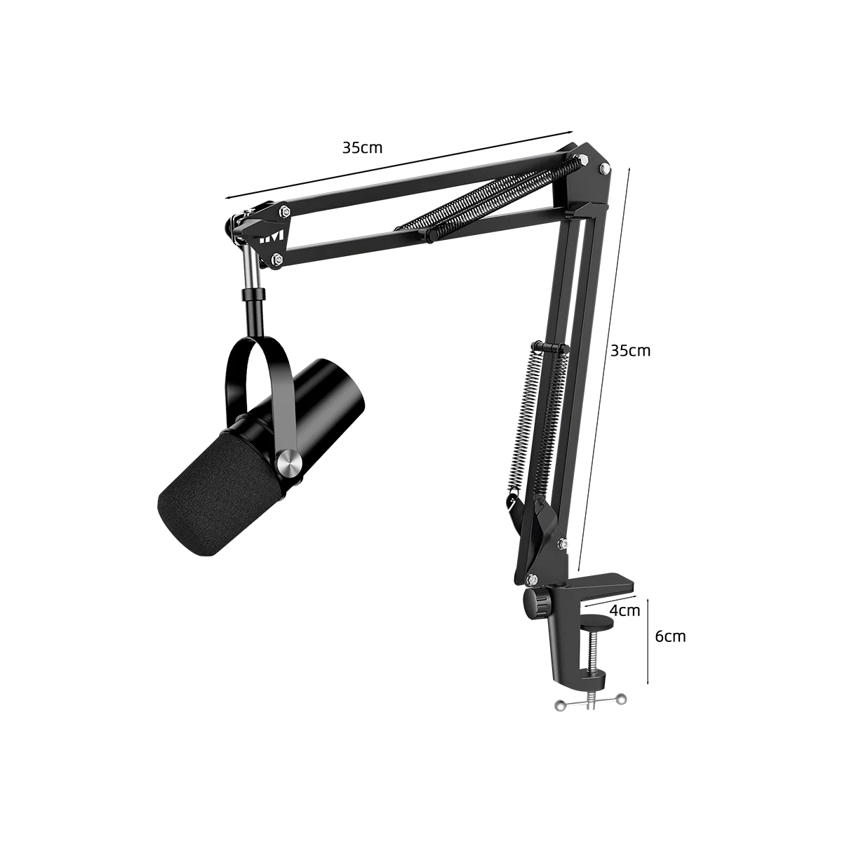 Twisted Minds APEX Series Microphone Arm ( ARM ONLY ) - TM-AP89-I - 180° Adjustable Design, Dual Adjustable Arms, Up to 1kg Black - حامل مايك