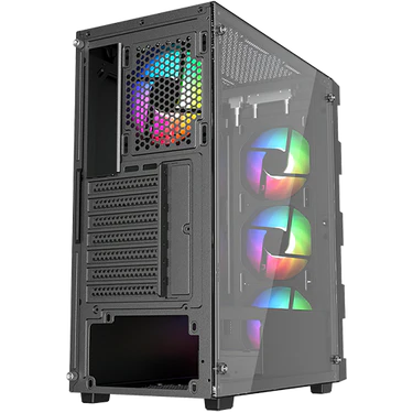 Twisted Minds Titan Glass Mid Tower Gaming Case - black - كيس