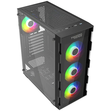 Twisted Minds Titan Glass Mid Tower Gaming Case - black - كيس