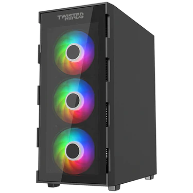 Twisted Minds Titan Glass Mid Tower Gaming Case - black - كيس