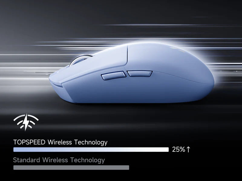 MCHOSE G3 V2 Tri-Mode Wireless Gaming Mouse Bluetooth Wired Charging for Esports And Business Needs Office Computer Controller Black- موس قيمنق لاسلكي