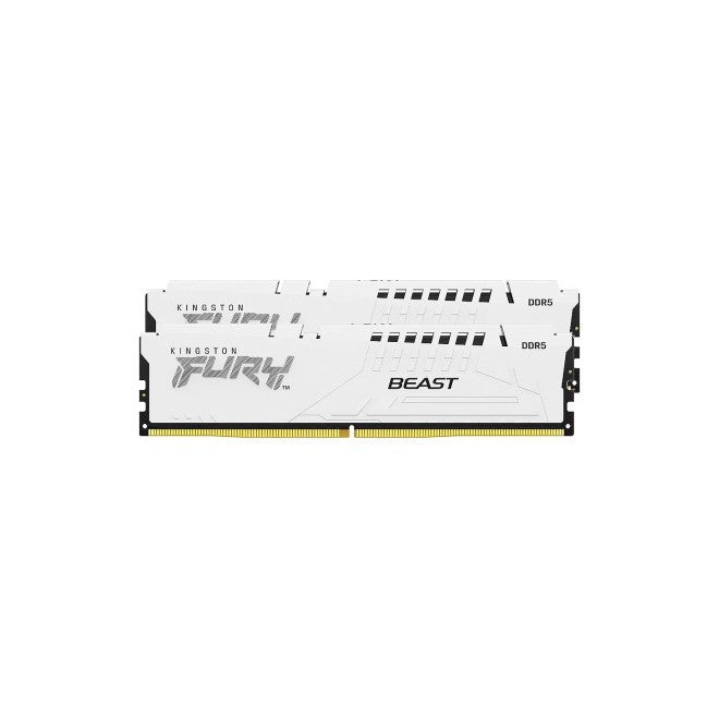 Kingston FURY Beast DDR5 5600 32GB(16GBx2) Desktop Overclocking Memory-White - رام بيضاء