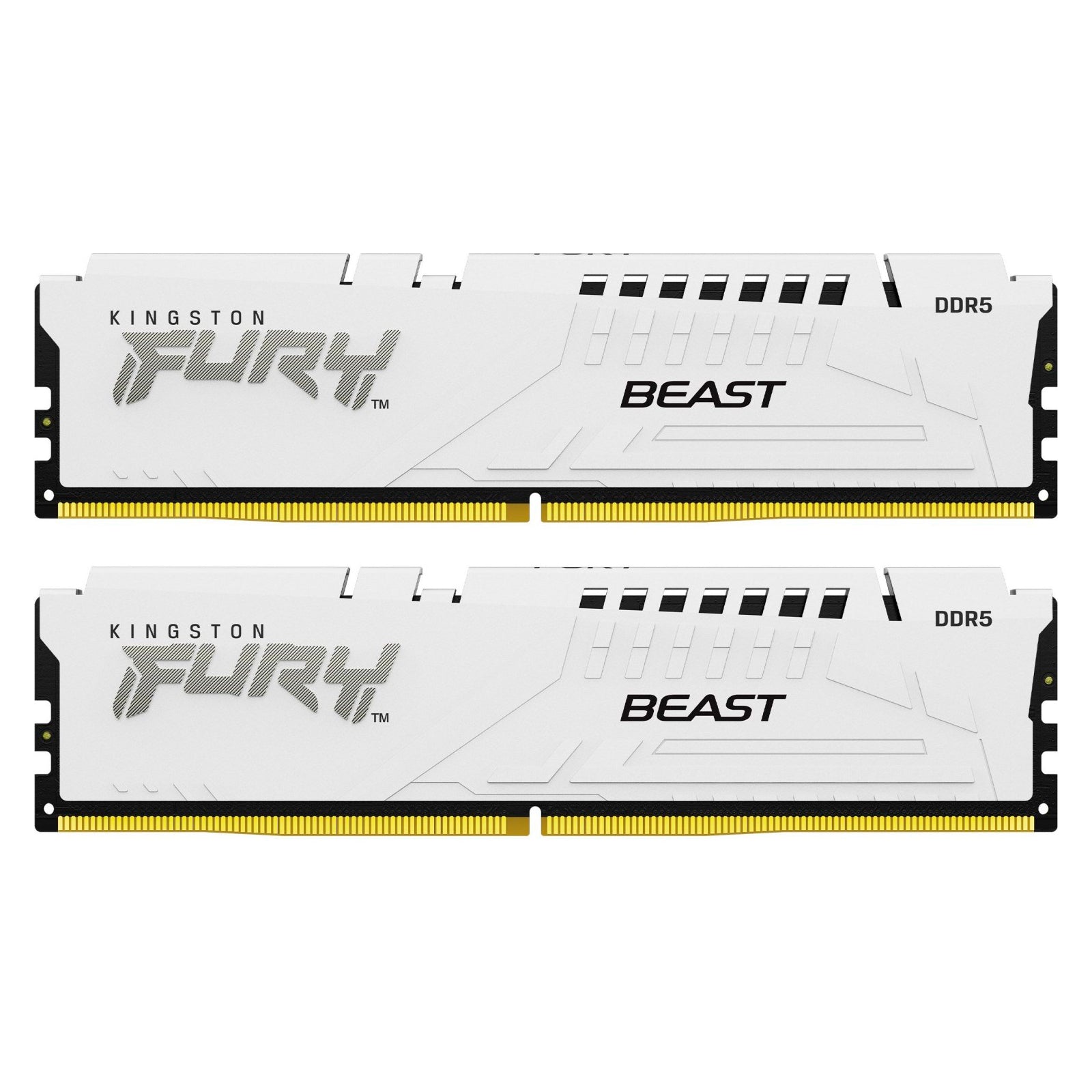 Kingston FURY Beast DDR5 5600 32GB(16GBx2) Desktop Overclocking Memory-White - رام بيضاء