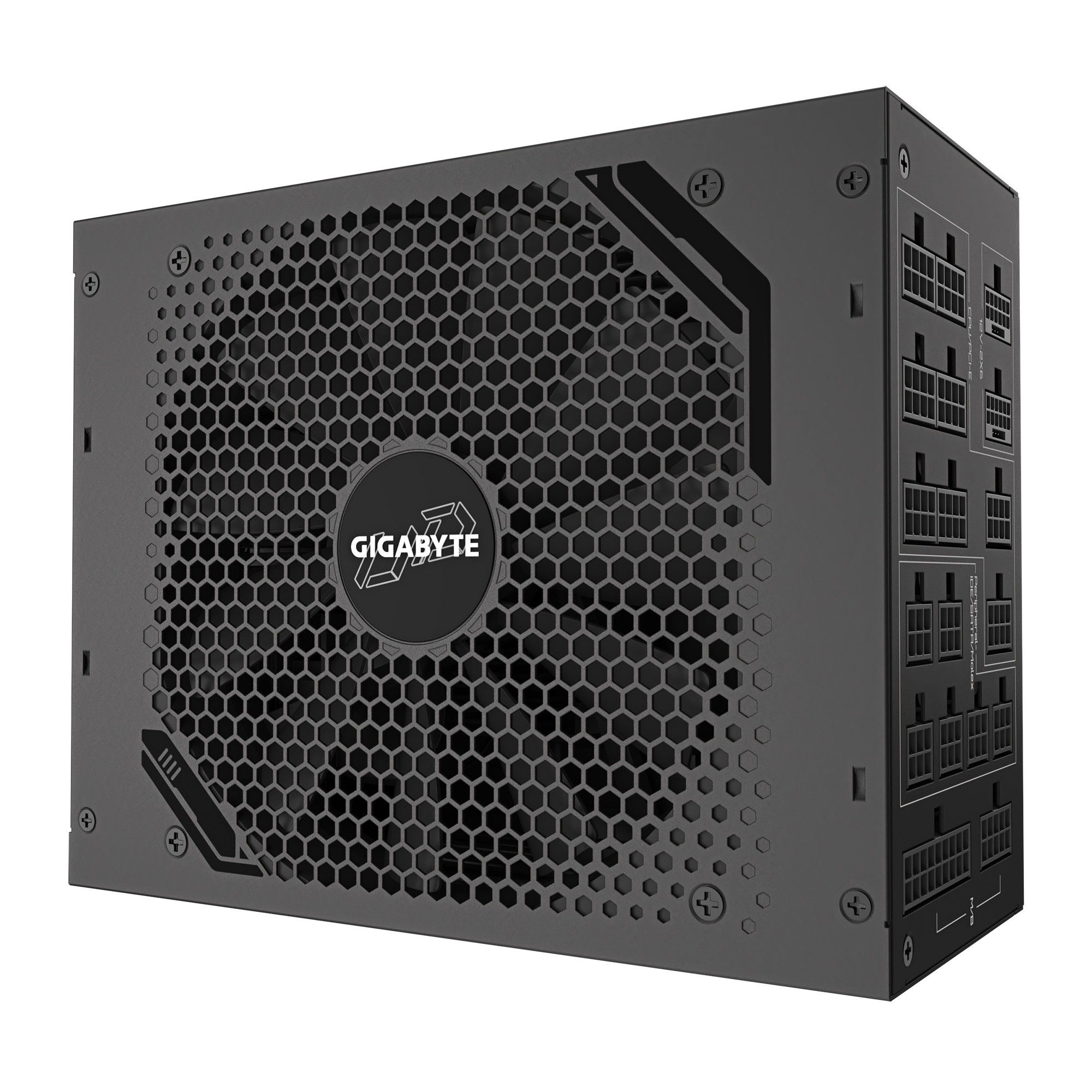 Gigabyte UD1600PM PG5 AI TOP 80 Plus Platinum Fully Modular 1600w PCIe 5.0 Power Supply Unit, ATX 3.1, 12VHPWR GPU Connector, Flat Cables - مزود الطاقة
