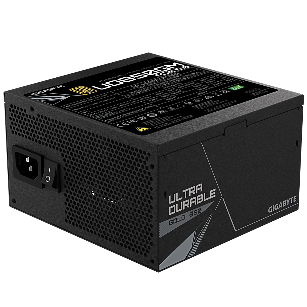 GIGABYTE UD850GM PG5 850W 80 Plus Gold, ATX3.0 Fully Modular Power Supply Black - مزود طاقة