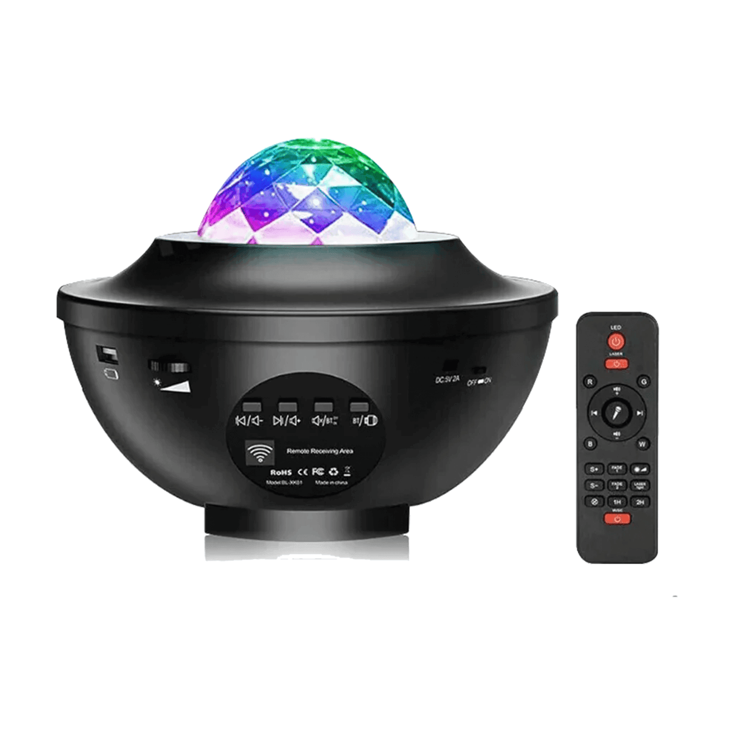 Galaxy Starry LED Night Lamp with Music, Bluetooth & Remote Control LD007 - مصباح ليلي بتصميم مجري مع موسيقى وتحكم من بعد Galaxy Starry LED Night Lamp with Music, Bluetooth & Remote Control LD007 - مصباح ليلي بتصميم مجري مع موسيقى وتحكم من بعد
