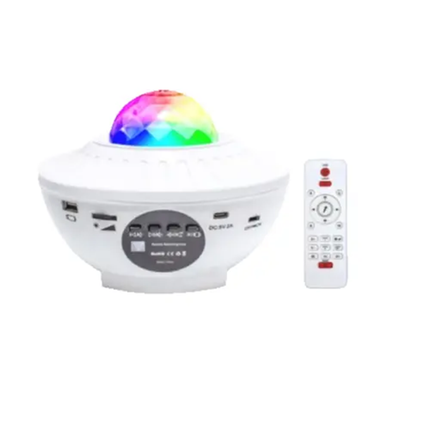 Galaxy Starry LED Night Lamp with Music, Bluetooth & Remote Control LD006 - White - RGB إضاءة