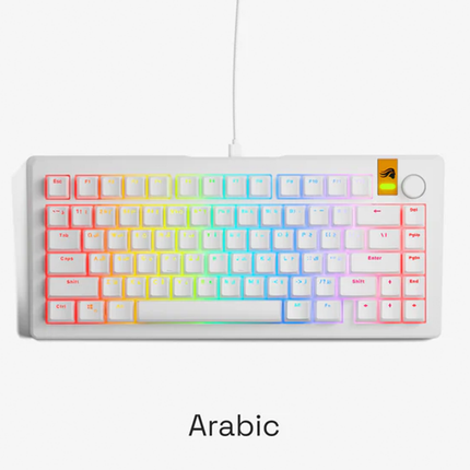 Glorious GMMK 3 HE 75% Prebuilt Wired Keyboard White - Arabic - كيبورد ممتاز