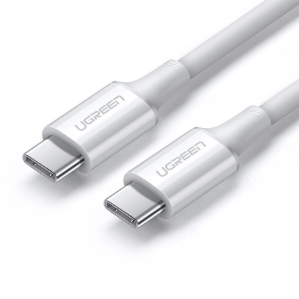 Ugreen Cable USB-C To USB-C 2.0 2M 100W -  White - كيبل شحن