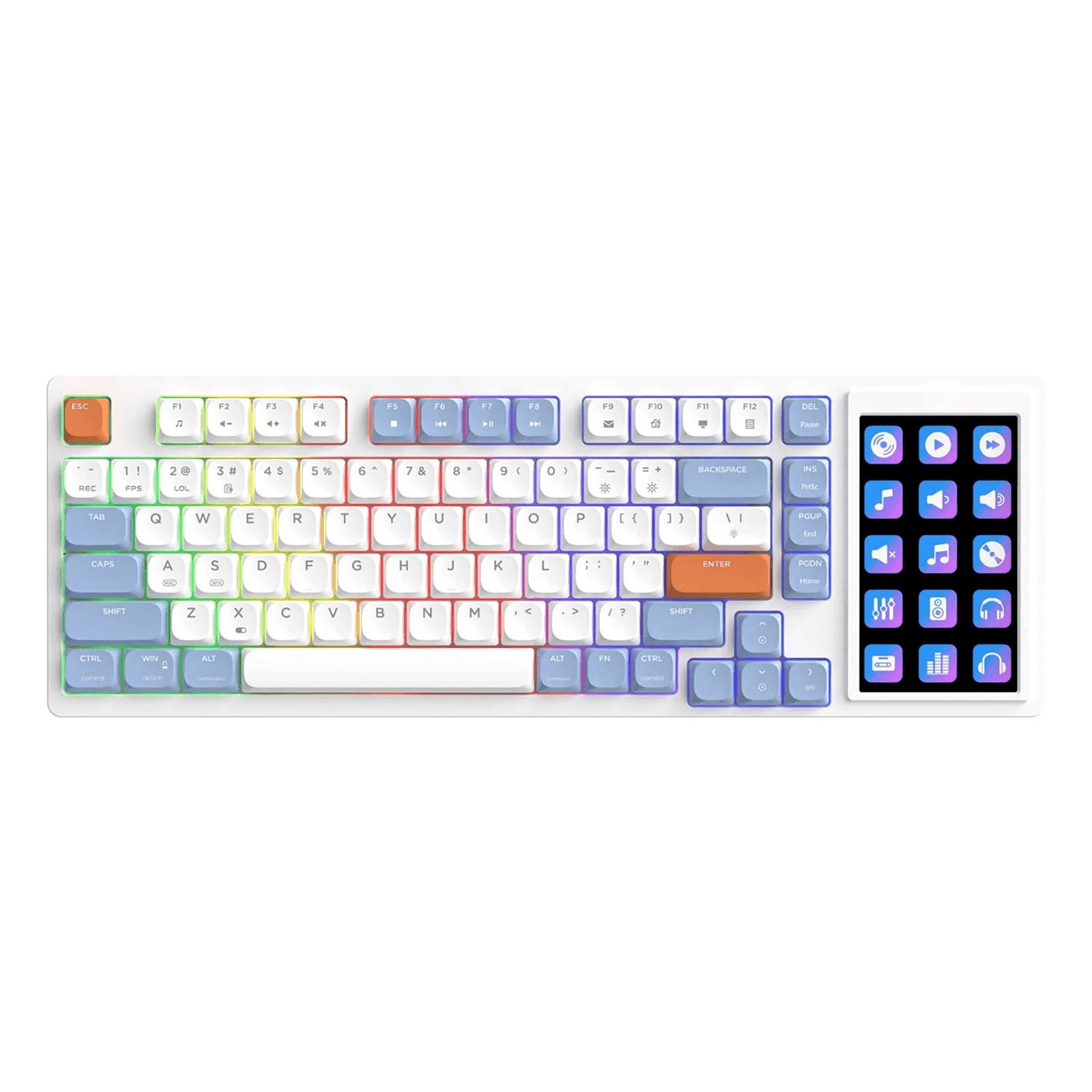 Ajazz AKP815 75% Gasket-mounted Low-profile Mechanical Keyboard with Customizable Touch Screen BROWN SWITCH - كيبورد خرافي Ajazz AKP815 75% Gasket-mounted Low-profile Mechanical Keyboard with Customizable Touch Screen BROWN SWITCH - كيبورد خرافي
