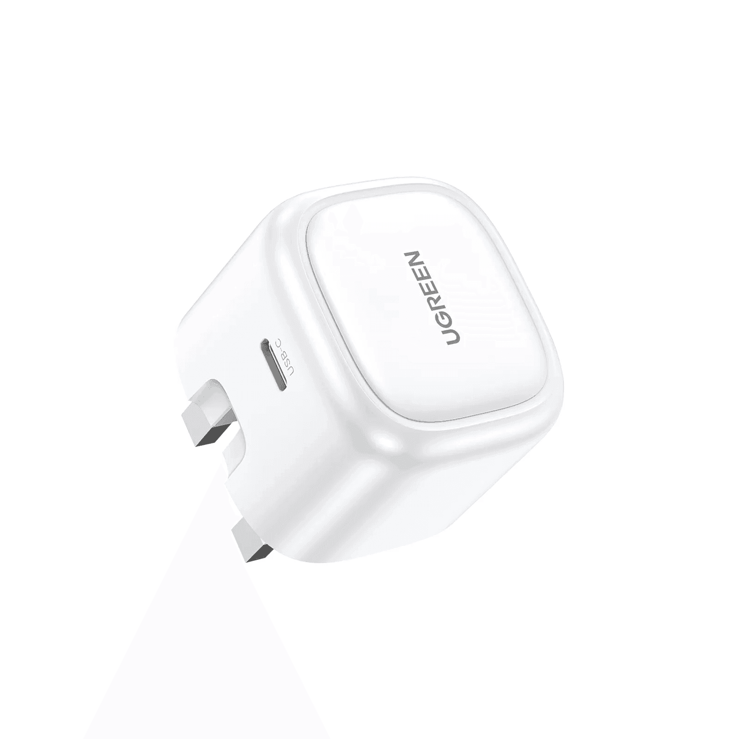 Nexode Mini 30W PD GaN Tech Charger Travel friendly UK - White - شاحن سريع Nexode Mini 30W PD GaN Tech Charger Travel friendly UK - White - شاحن سريع