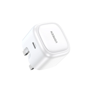 Nexode Mini 30W PD GaN Tech  Charger  Travel friendly  UK - White - شاحن سريع