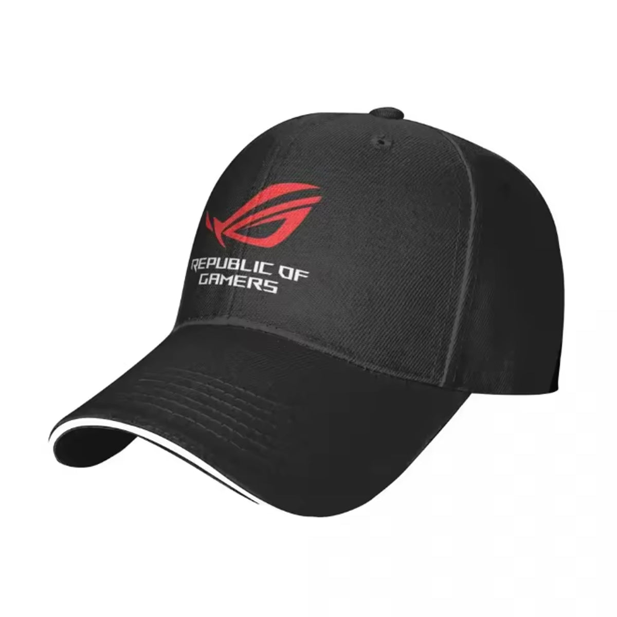 ASUS ROG Republic of Gamers Fluffy Baseball Cap (White) – Esports Lifestyle Plush Snapback & Collector Headwear - قبعة أسوس روج