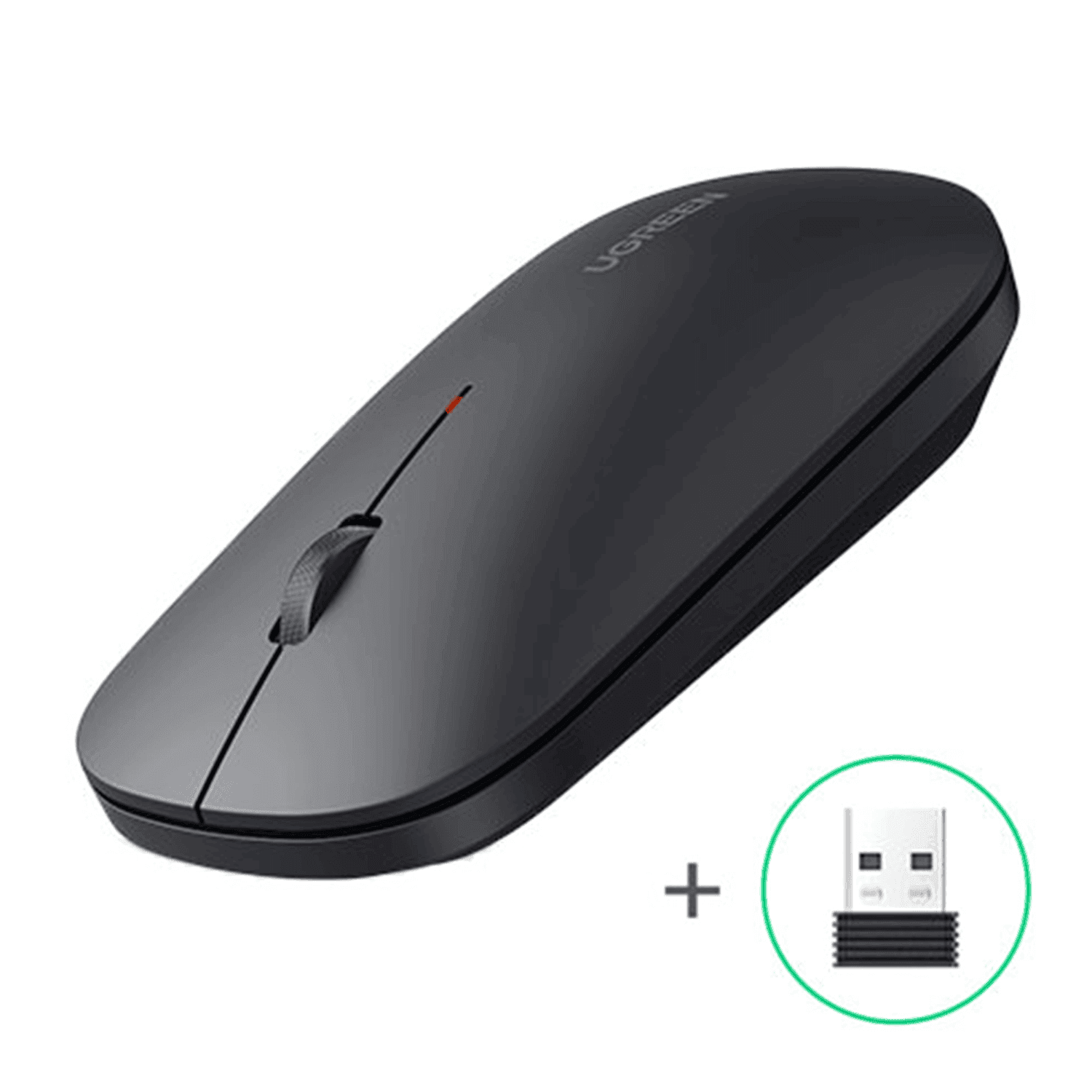UGREEN 2.4G Silent Wireless Computer Optical Mouse With USB Receiver, 4000 DPI for PC, Laptop, Computer, Chromebook, MacBook black - ماوس مكتبي UGREEN 2.4G Silent Wireless Computer Optical Mouse With USB Receiver, 4000 DPI for PC, Laptop, Computer, Chromebook, MacBook black - ماوس مكتبي