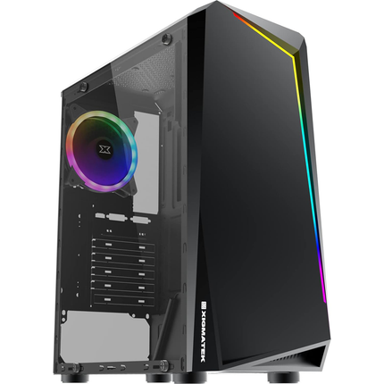 Xigmatek Vortex Tempered Glass ATX Mid Tower Case - Black - صندوق