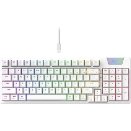 HAVIT KB885L RGB Backlit Mechanical Gaming Keyboard - White - كيبورد