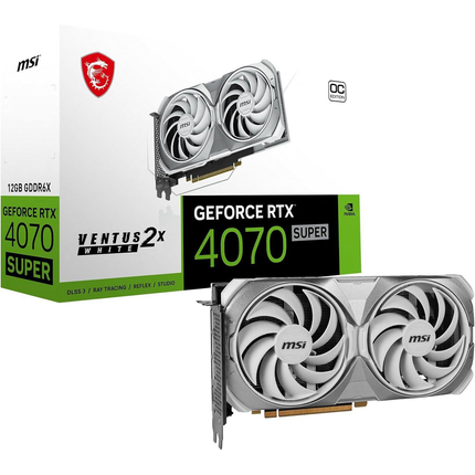 بطاقة رسوميات MSI Gaming RTX 4070 Super 12G VENTUS 2X White OC - White Edition - كرت شاشة 