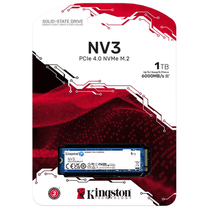 Kingston SSD 1TB NV3 M.2 UP TO 6,000 PCIe 4.0 NVMe M.2 SSD - تخزين