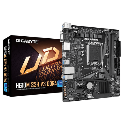 جيجابايت H610M S2H V3 DDR4 LGA1700 Intel Micro ATX 14th Gen Gaming Motherboard - اللوحة الأم 