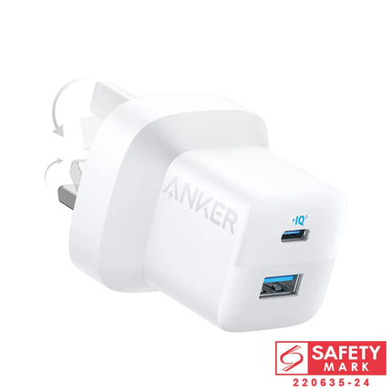 Anker 323 charger with USB-C to Lightning Cable | 33W | 3ft | Made for iPhone , iPad , iPod  -  شاحن سريع مع كيبل