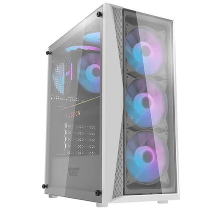 Darkflash DK352 PLUS Luxury ATX/MATX/ITX Gaming case With Pre-Installed 4 ARGB Fans - white - كيس