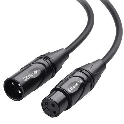 كابلات XLR ذكر إلى أنثى من Cable Matters، كابل ميكروفون XLR بطول 10 أقدام/3 أمتار - كيبل