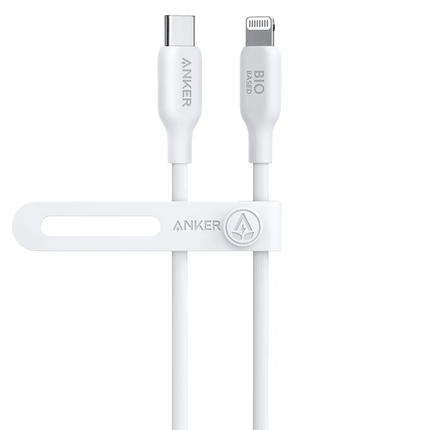 Anker Power Line | USB-C | to Lightning cable Bio-Based 1 M / 3FT - كيبل شحن ابيض