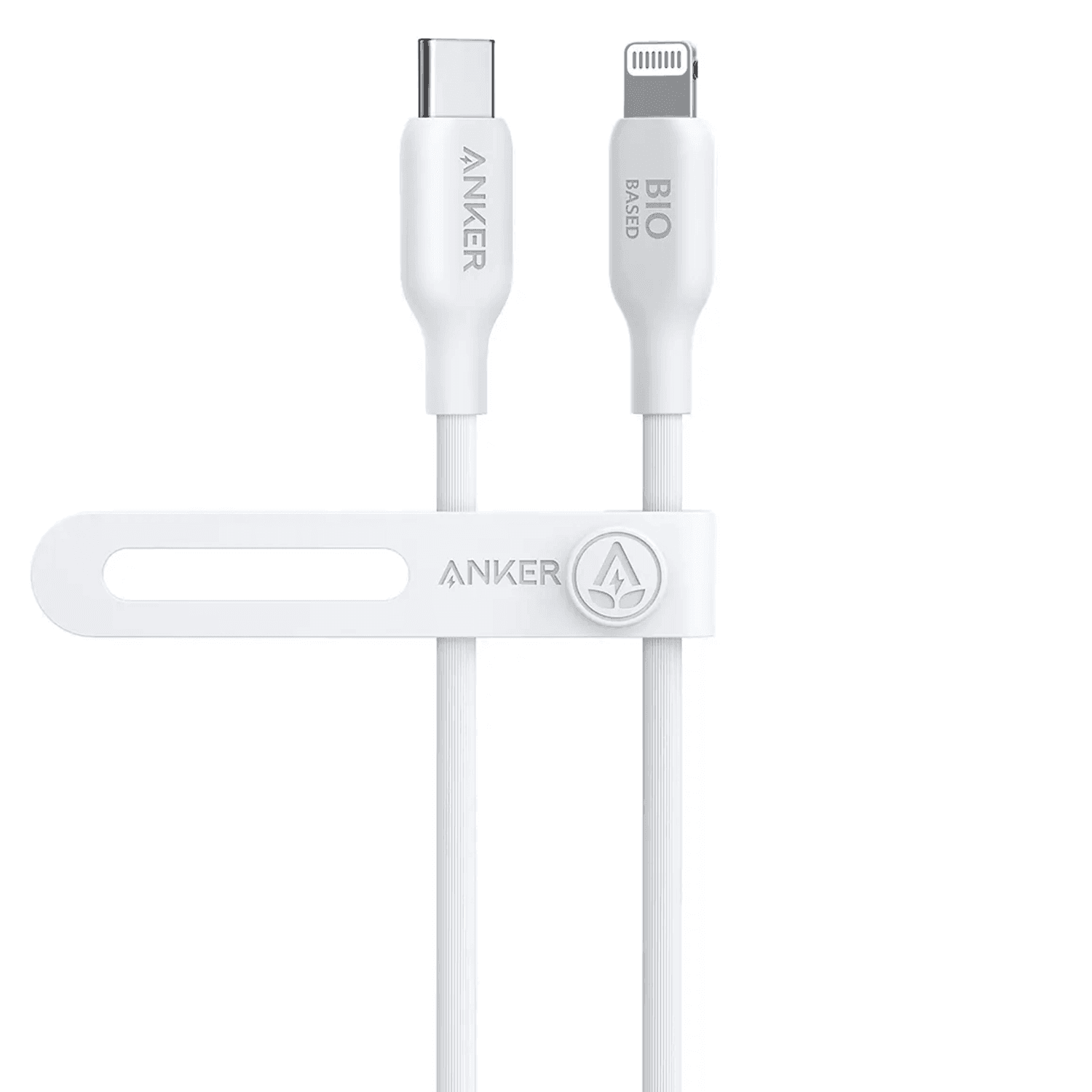 Anker 542 Power Line USB-C to Lightning cable Bio-Based 1 M / 3FT - كيبل شحن ابيض Anker 542 Power Line USB-C to Lightning cable Bio-Based 1 M / 3FT - كيبل شحن ابيض