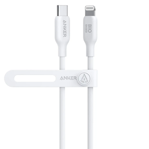 Anker Power Line | USB-C | to Lightning cable Bio-Based 1 M / 3FT - كيبل شحن ابيض