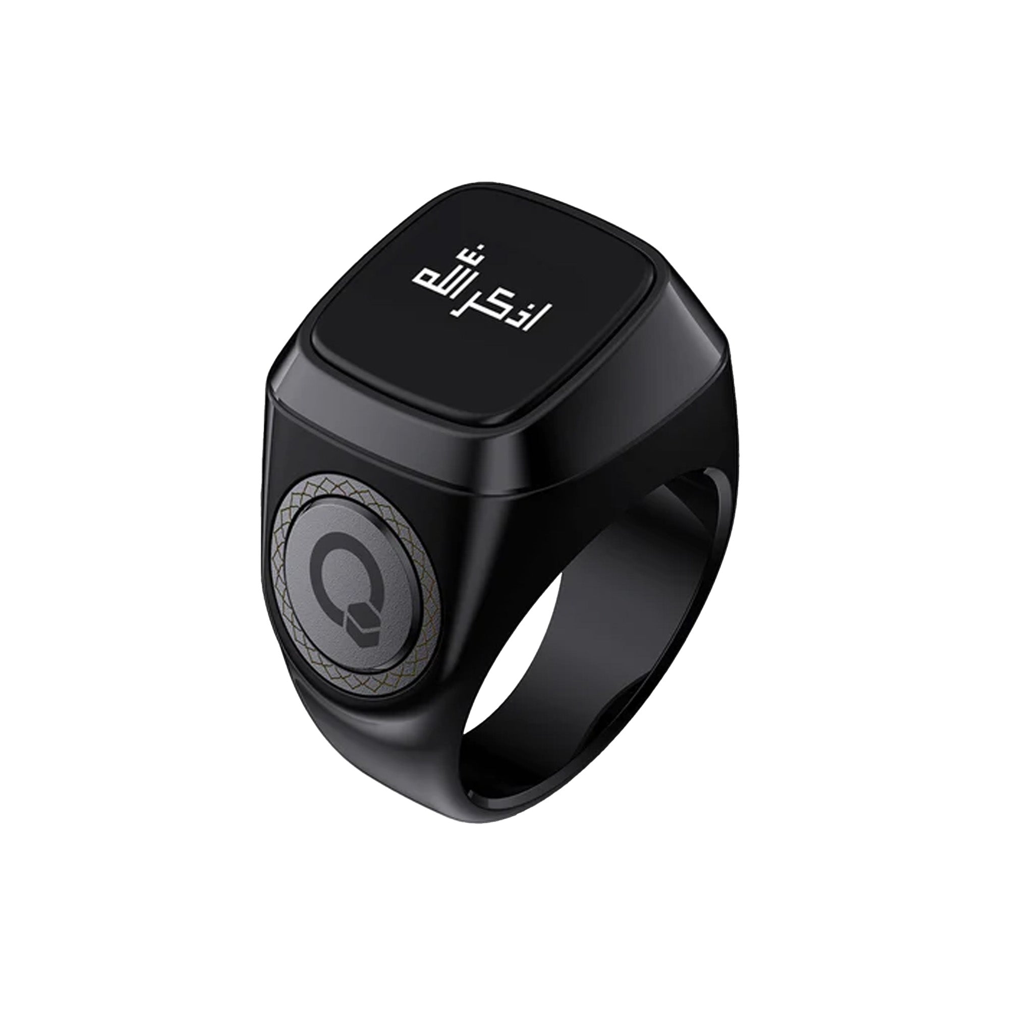 Smart Zikr Ring 20mm Black Gray - خاتم تسبيح
