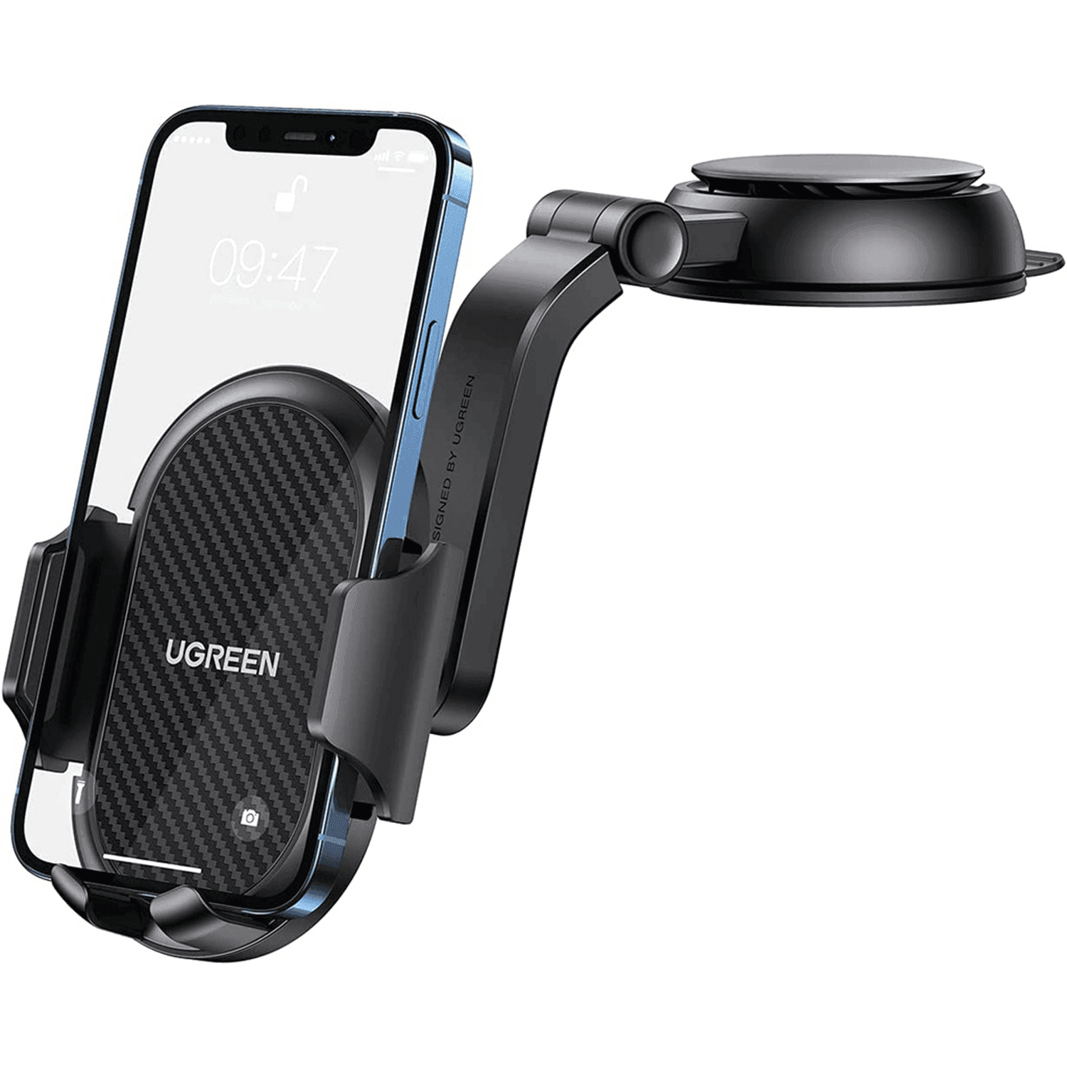 UGREEN Waterfall-Shaped Suction Cup Phone Mount Black - حامل هاتف UGREEN Waterfall-Shaped Suction Cup Phone Mount Black - حامل هاتف